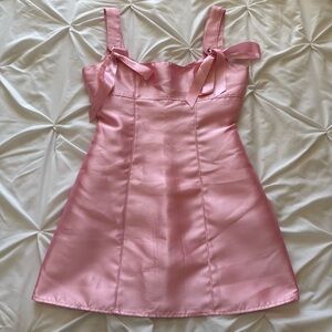 Current Mood Pink Satin Dress